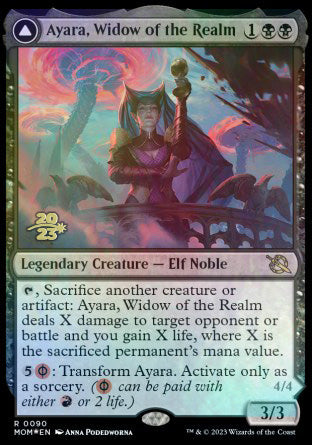 Ayara, Widow of the Realm // Ayara, Furnace Queen [March of the Machine Prerelease Promos] | Gate City Games LLC