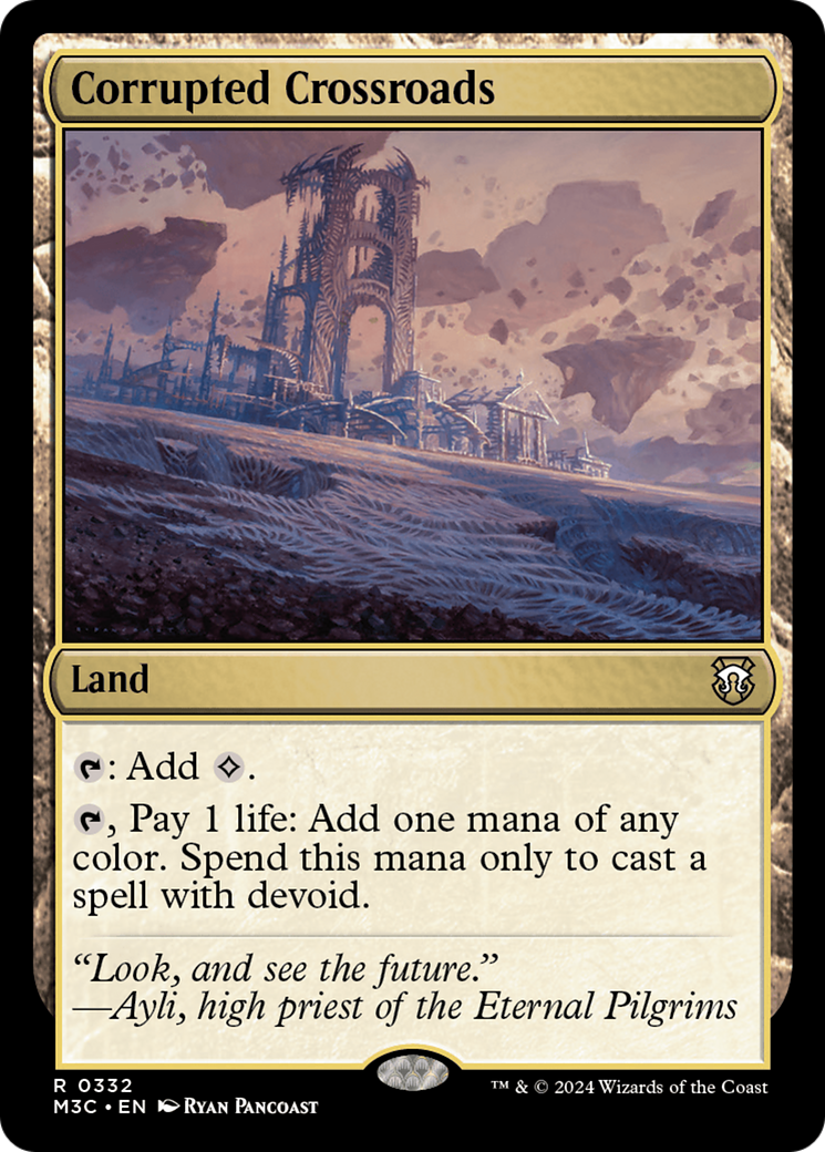 Corrupted Crossroads (Ripple Foil) [Modern Horizons 3 Commander] | Gate City Games LLC