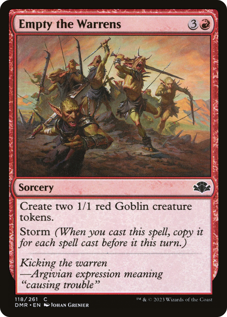 Empty the Warrens [Dominaria Remastered] | Gate City Games LLC