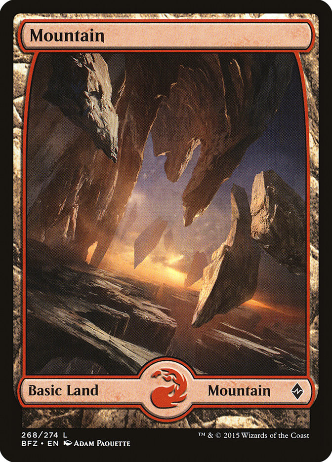 Mountain (268) (Full Art) [Battle for Zendikar] | Gate City Games LLC