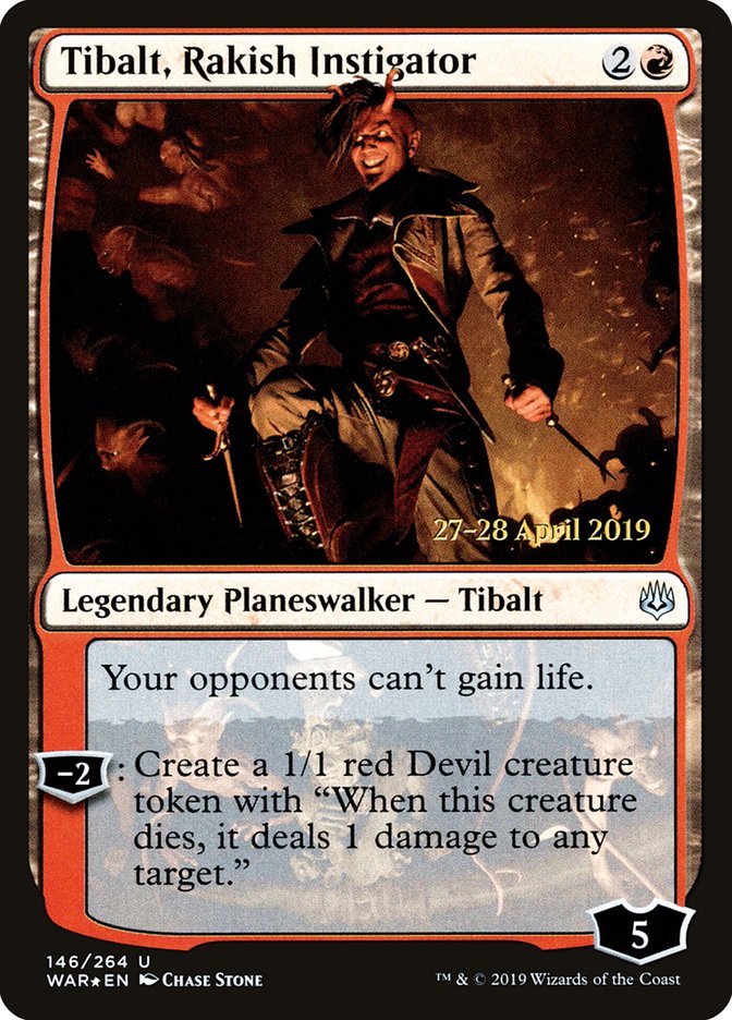 Tibalt, Rakish Instigator [War of the Spark Prerelease Promos] | Gate City Games LLC