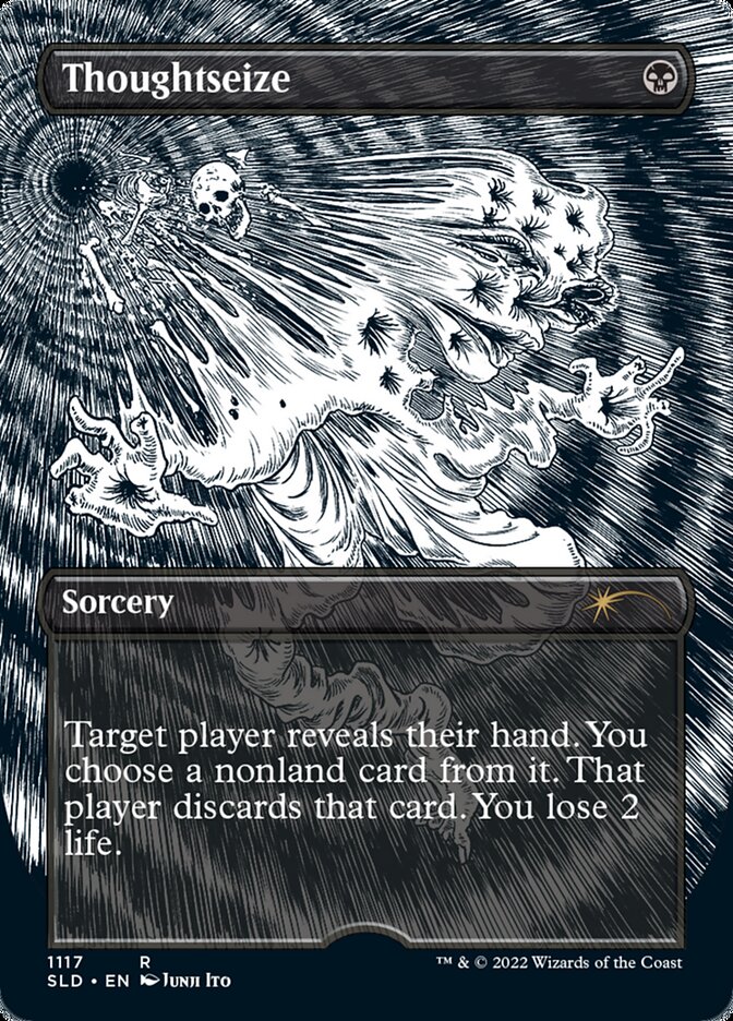 Thoughtseize (Borderless Etched Foil) [Secret Lair Drop Series] | Gate City Games LLC