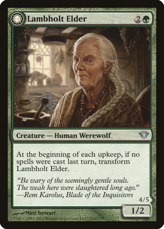 Lambholt Elder // Silverpelt Werewolf [Dark Ascension] | Gate City Games LLC