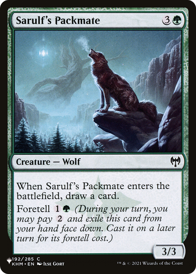 Sarulf's Packmate [The List] | Gate City Games LLC