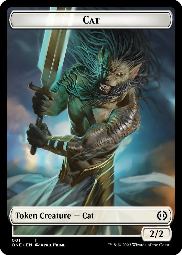 Bird // Cat Double-Sided Token [Phyrexia: All Will Be One Commander Tokens] | Gate City Games LLC