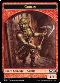 Goblin // Thopter Double-Sided Token (Game Night) [Core Set 2019 Tokens] | Gate City Games LLC