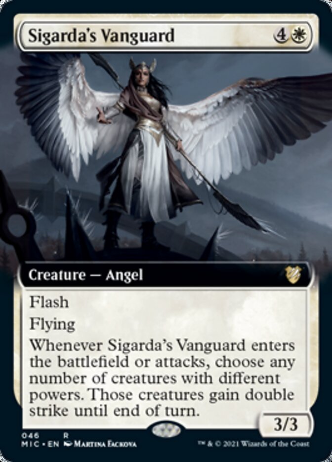 Sigarda's Vanguard (Extended Art) [Innistrad: Midnight Hunt Commander] | Gate City Games LLC