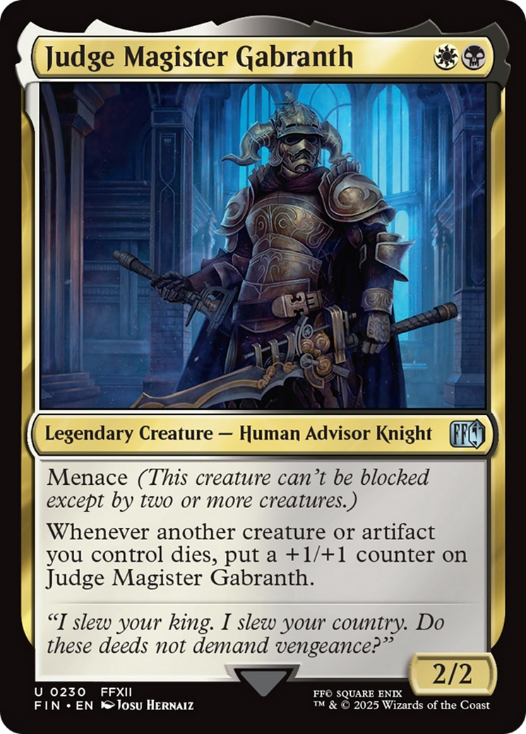 Judge Magister Gabranth [FINAL FANTASY] | Gate City Games LLC