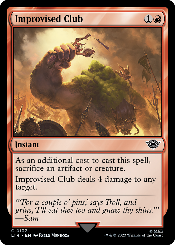 Improvised Club [The Lord of the Rings: Tales of Middle-Earth] | Gate City Games LLC