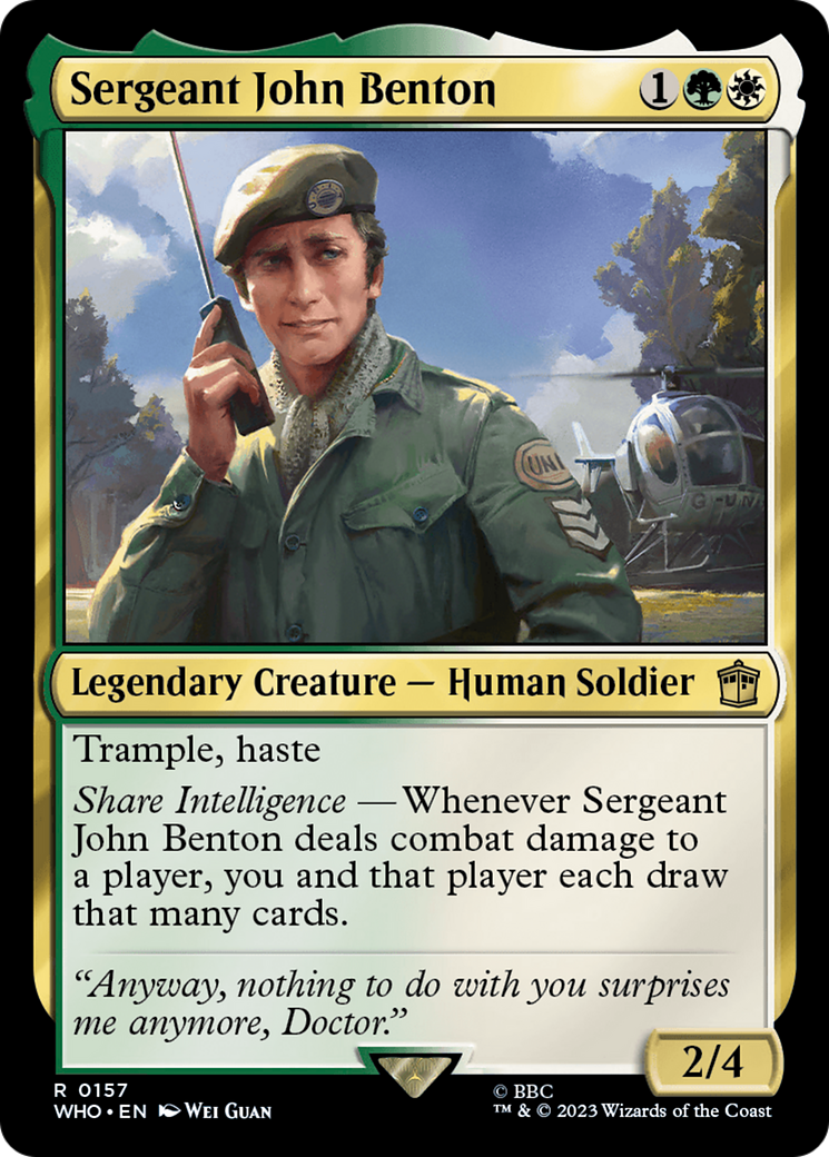 Sergeant John Benton [Doctor Who] | Gate City Games LLC