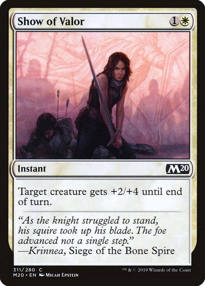 Show of Valor [Core Set 2020] | Gate City Games LLC