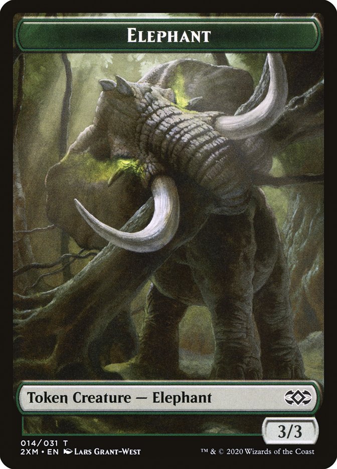 Angel // Elephant Double-Sided Token [Double Masters Tokens] | Gate City Games LLC