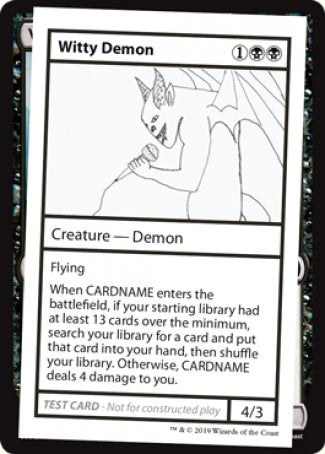 Witty Demon (2021 Edition) [Mystery Booster Playtest Cards] | Gate City Games LLC