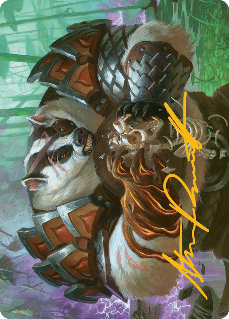 Hugs, Grisly Guardian Art Card (Gold-Stamped Signature) [Bloomburrow Art Series] | Gate City Games LLC