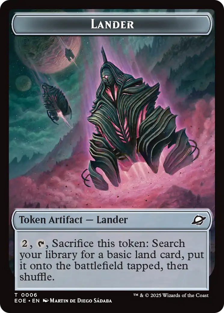 Robot // Lander (0006) Double-Sided Token [Edge of Eternities Tokens] | Gate City Games LLC