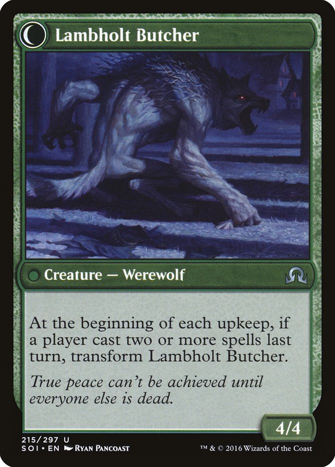 Lambholt Pacifist // Lambholt Butcher [Shadows over Innistrad] | Gate City Games LLC