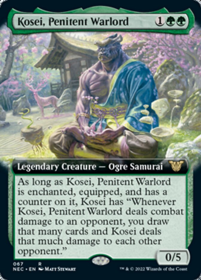 Kosei, Penitent Warlord (Extended Art) [Kamigawa: Neon Dynasty Commander] | Gate City Games LLC