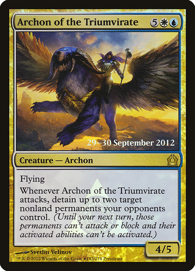 Archon of the Triumvirate [Return to Ravnica Prerelease Promos] | Gate City Games LLC
