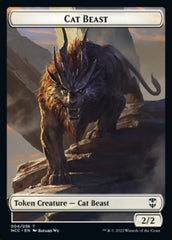 Soldier (09) // Cat Beast Double-Sided Token [Streets of New Capenna Commander Tokens] | Gate City Games LLC