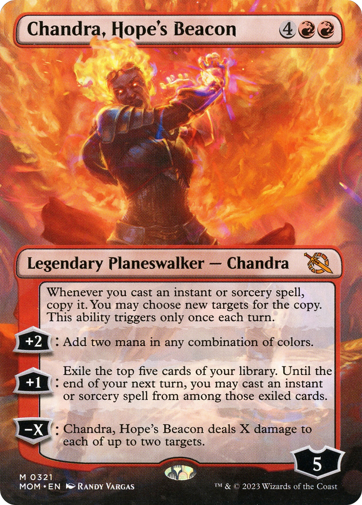 Chandra, Hope's Beacon (Borderless Alternate Art) [March of the Machine] | Gate City Games LLC