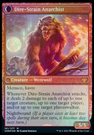 Volatile Arsonist // Dire-Strain Anarchist [Innistrad: Crimson Vow Prerelease Promos] | Gate City Games LLC