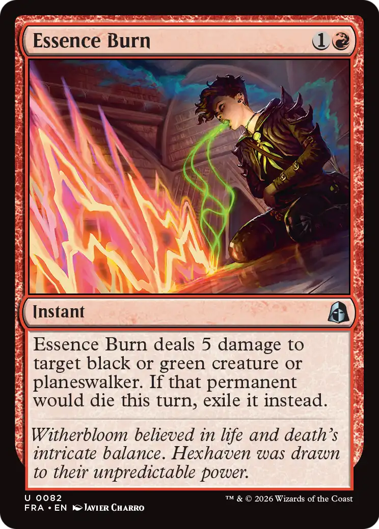 Essence Burn [Reality Fracture] | Gate City Games LLC