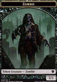 Zombie // Gold Double-Sided Token [Commander 2017 Tokens] | Gate City Games LLC