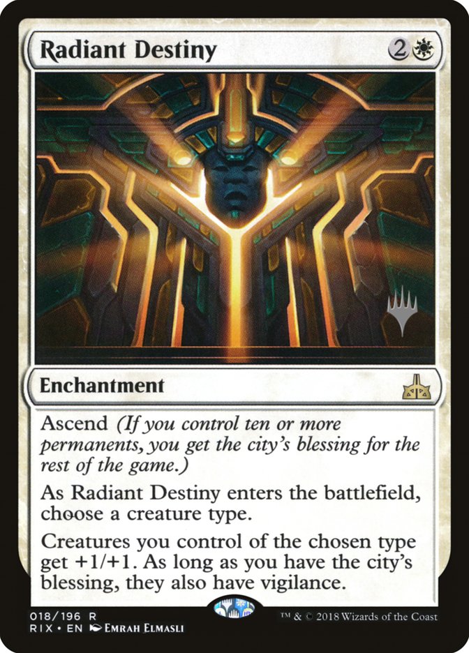 Radiant Destiny (Promo Pack) [Rivals of Ixalan Promos] | Gate City Games LLC