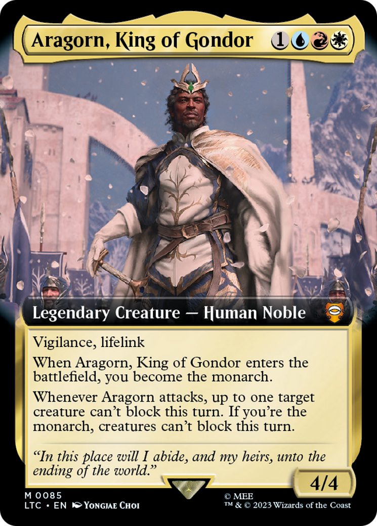 Aragorn, King of Gondor (Extended Art) [The Lord of the Rings: Tales of Middle-Earth Commander] | Gate City Games LLC