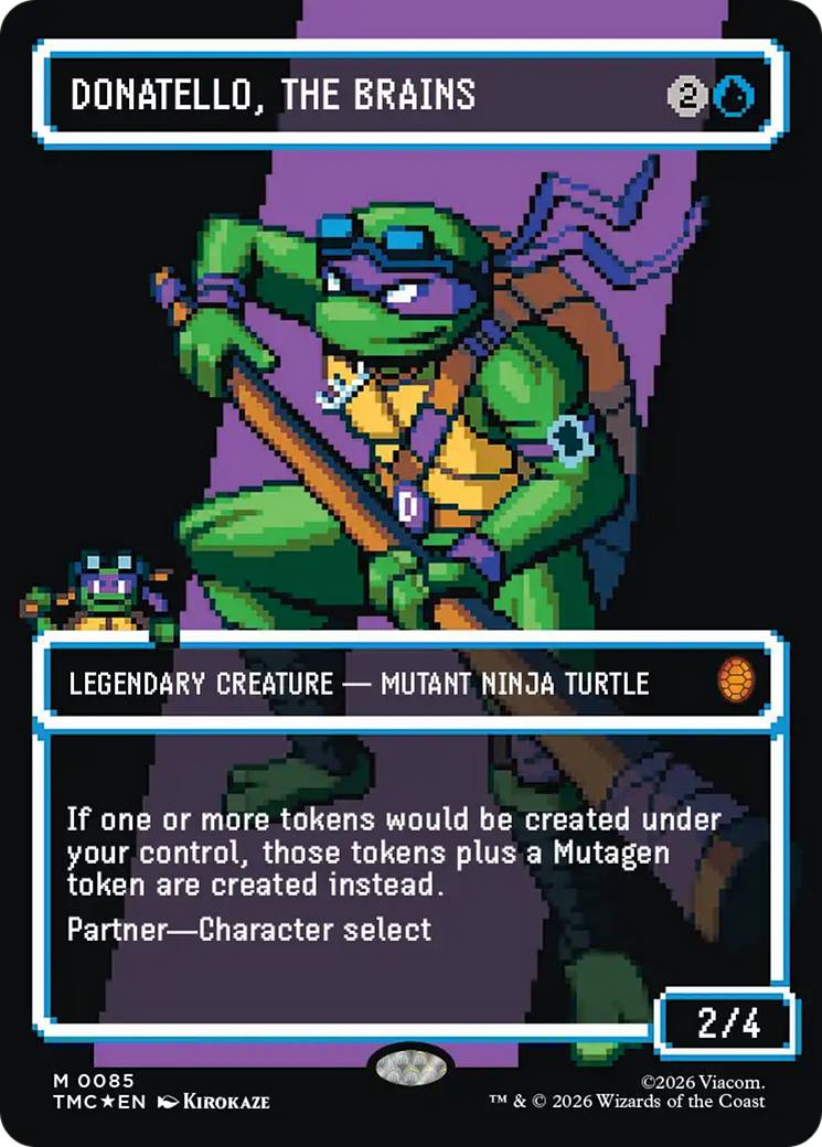 Donatello, the Brains (0085) (Borderless) (Surge Foil) [Teenage Mutant Ninja Turtles Commander] | Gate City Games LLC