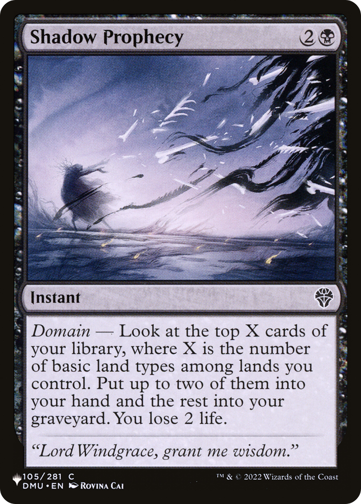 Shadow Prophecy [The List] | Gate City Games LLC