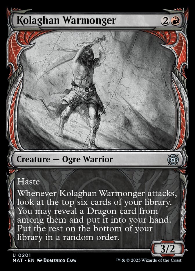 Kolaghan Warmonger (Showcase Halo Foil) [March of the Machine: The Aftermath] | Gate City Games LLC