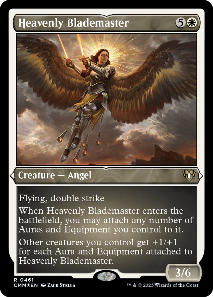 Heavenly Blademaster (Foil Etched) [Commander Masters] | Gate City Games LLC