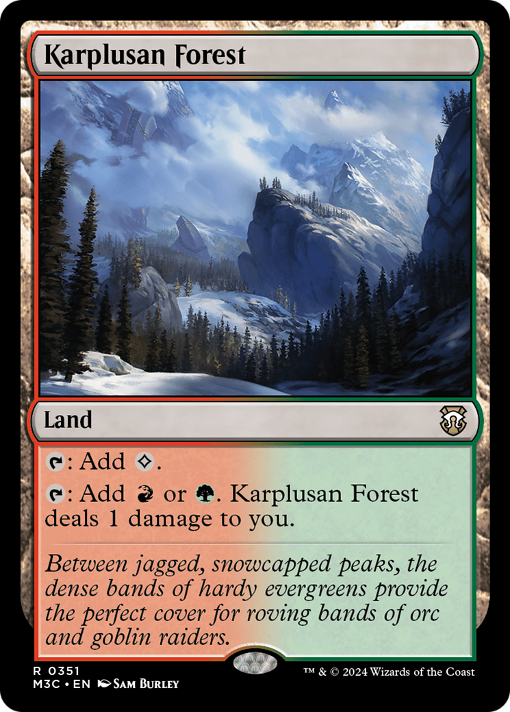 Karplusan Forest (Ripple Foil) [Modern Horizons 3 Commander] | Gate City Games LLC