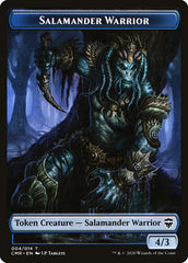Angel // Salamander Warrior Double-Sided Token [Commander Legends Tokens] | Gate City Games LLC