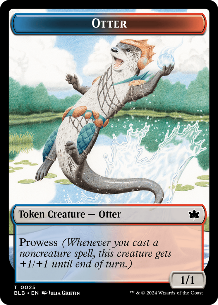 Otter // Thornplate Intimidator Double-Sided Token [Bloomburrow Tokens] | Gate City Games LLC