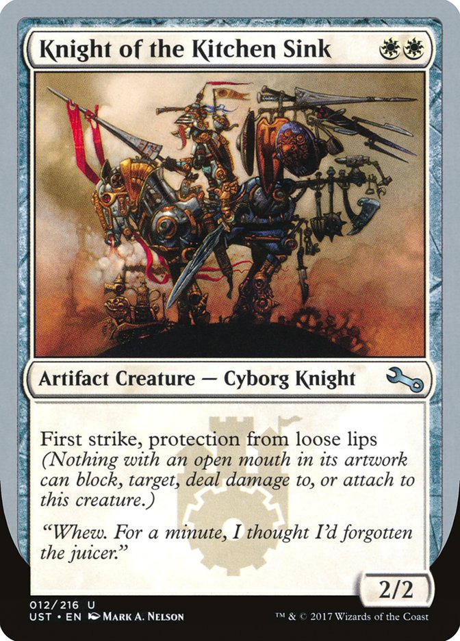 Knight of the Kitchen Sink ("protection from loose lips") [Unstable] | Gate City Games LLC