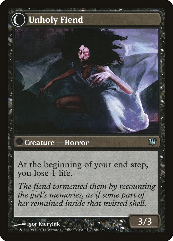 Cloistered Youth // Unholy Fiend [Innistrad] | Gate City Games LLC