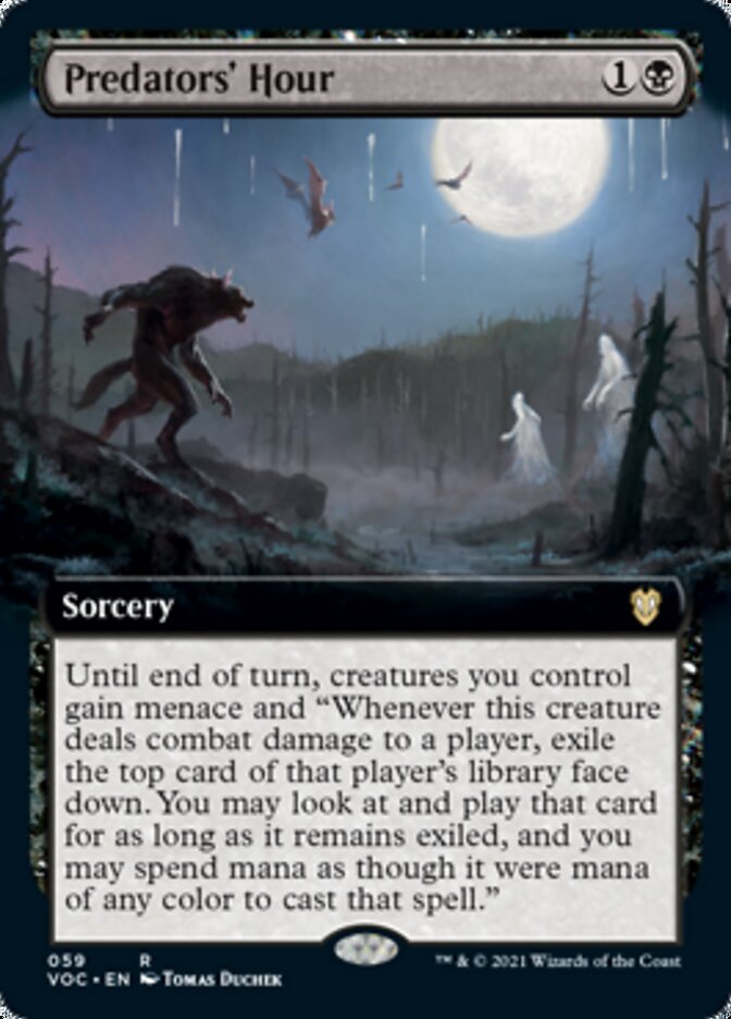 Predators' Hour (Extended Art) [Innistrad: Crimson Vow Commander] | Gate City Games LLC