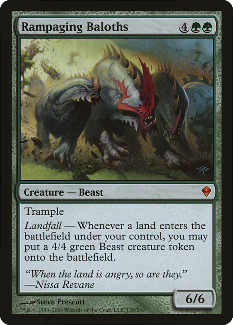 Rampaging Baloths (Zendikar) (Oversized) [Oversize Cards] | Gate City Games LLC