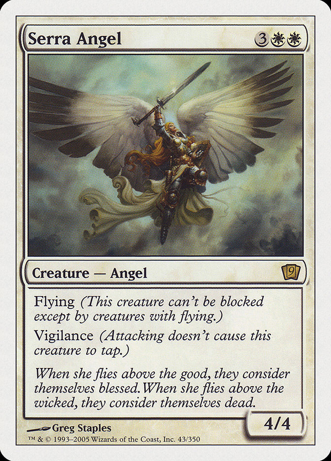 Serra Angel (9th Edition) [Oversize Cards] | Gate City Games LLC