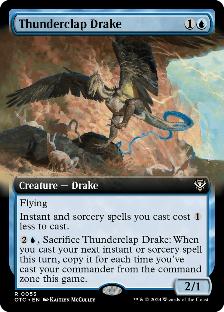 Thunderclap Drake (Extended Art) [Outlaws of Thunder Junction Commander] | Gate City Games LLC