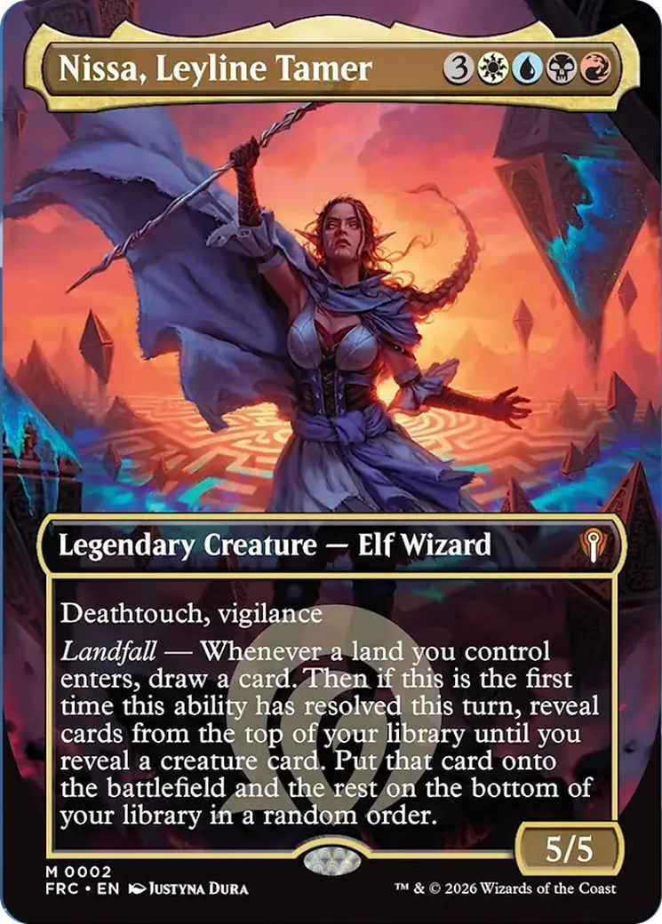 Nissa, Leyline Tamer (Borderless) [Reality Fracture Commander] | Gate City Games LLC