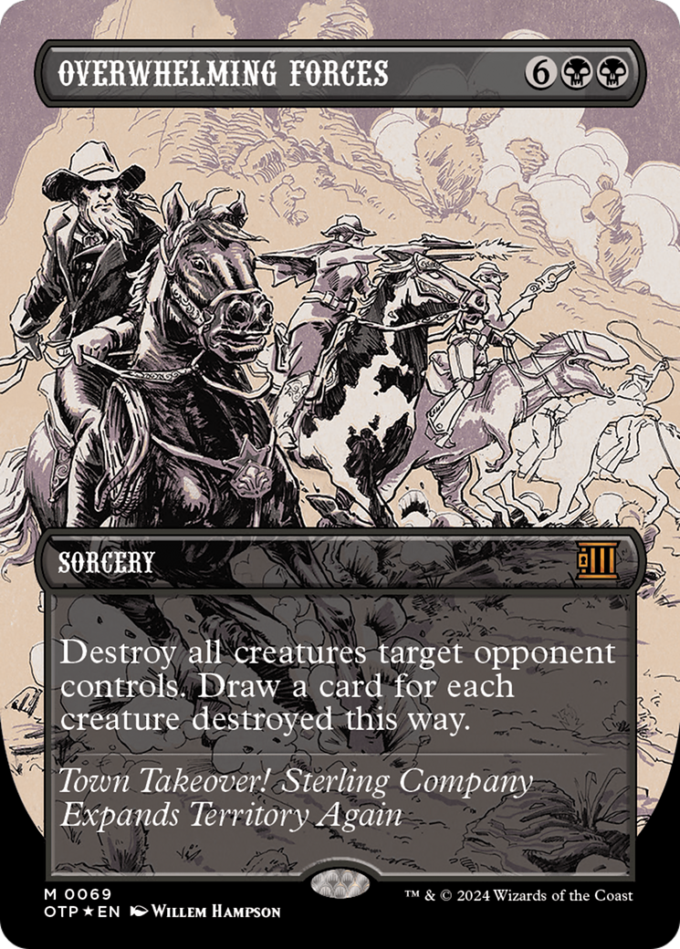 Overwhelming Forces (Textured Foil) [Outlaws of Thunder Junction: Breaking News] | Gate City Games LLC