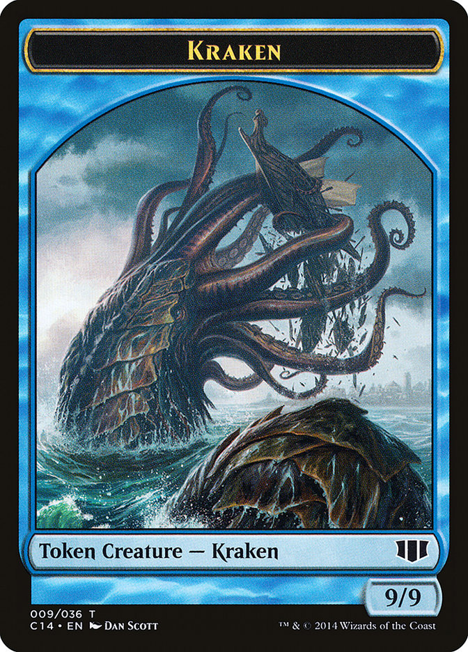 Kraken // Zombie (011/036) Double-Sided Token [Commander 2014 Tokens] | Gate City Games LLC