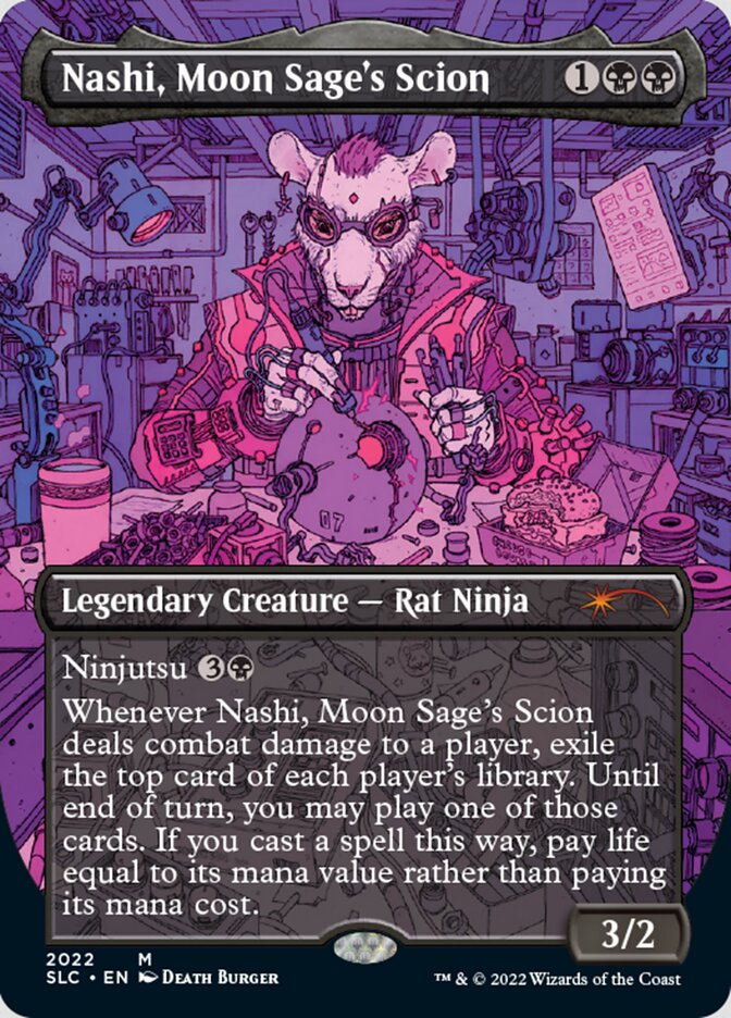Nashi, Moon Sage's Scion (Borderless) [Secret Lair Countdown Kit] | Gate City Games LLC