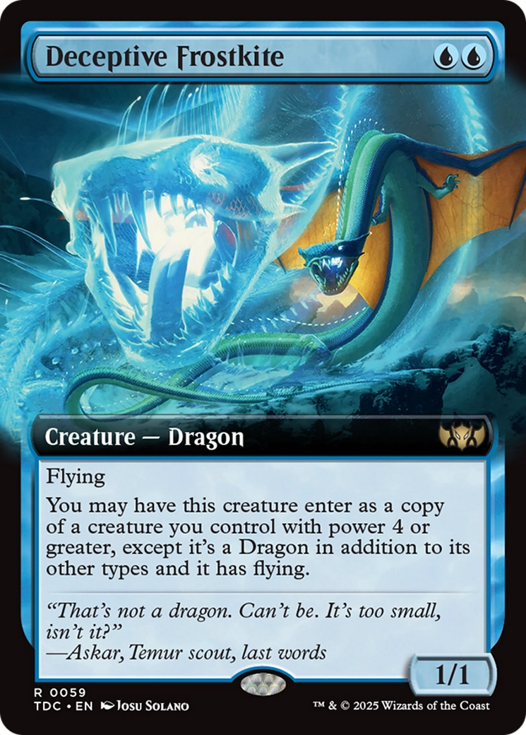 Deceptive Frostkite (Extended Art) [Tarkir: Dragonstorm Commander] | Gate City Games LLC