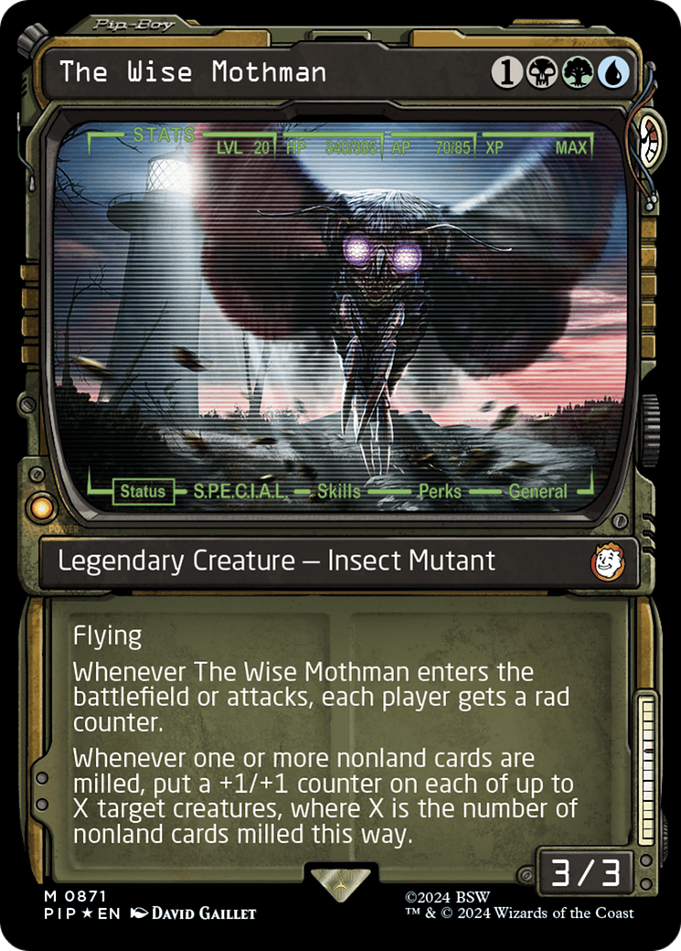 The Wise Mothman (Showcase) (Surge Foil) [Fallout] | Gate City Games LLC