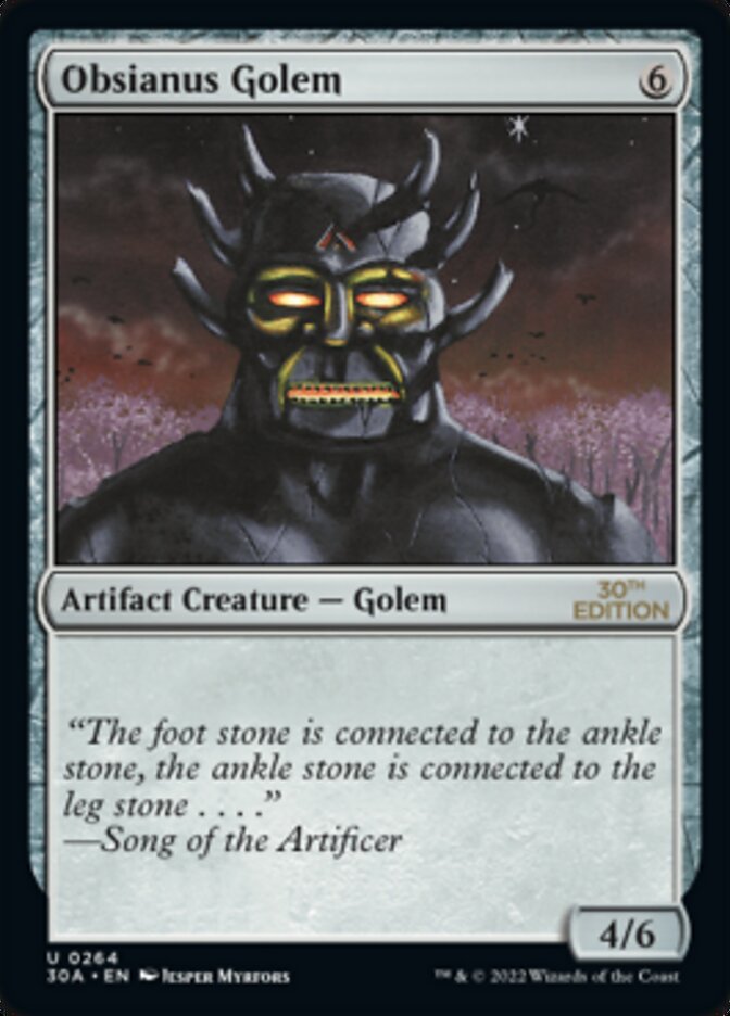 Obsianus Golem [30th Anniversary Edition] | Gate City Games LLC