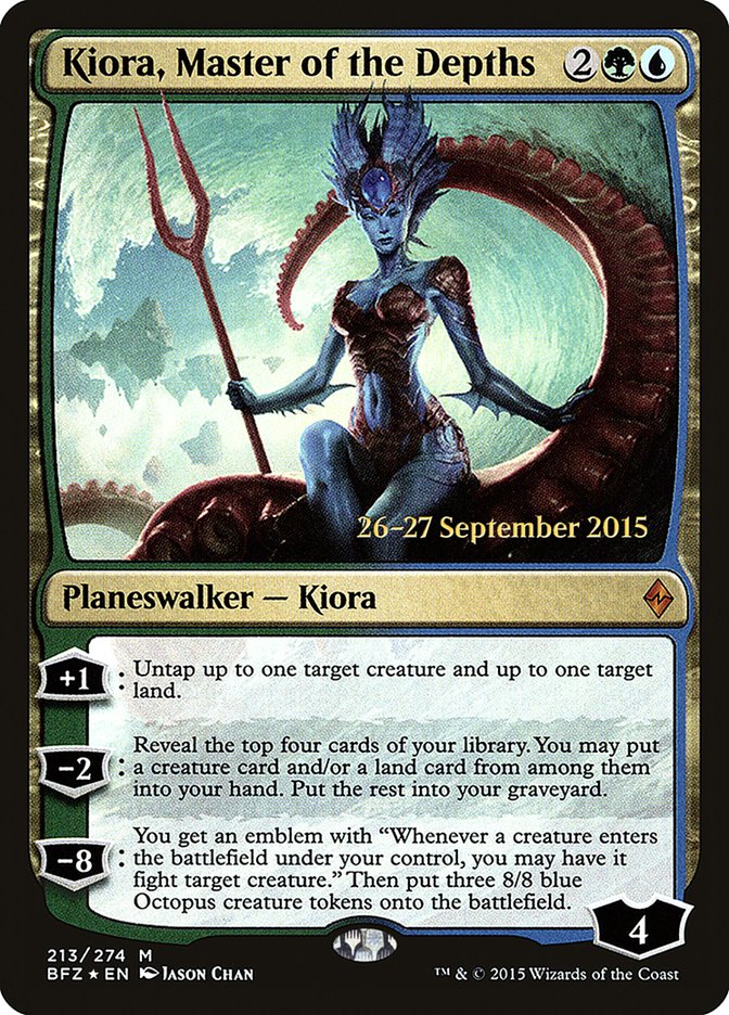 Kiora, Master of the Depths [Battle for Zendikar Prerelease Promos] | Gate City Games LLC